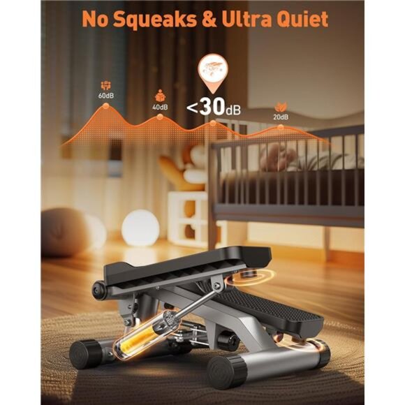 Stair Stepper for Exercise,Mini Steppers with Resistance Band, Hydraulic Stepper - Picture 4 of 8